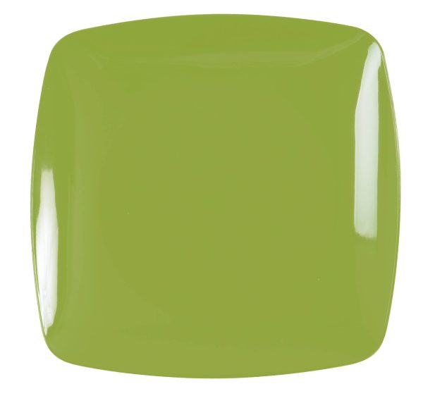 Fineline 1510-GRN Renaissance 10" Green Square Plate - 120/Case