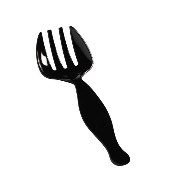 Fineline 3301-BK Platter Pleasers Black Plastic 8 1/2" Serving Fork - 144/Case