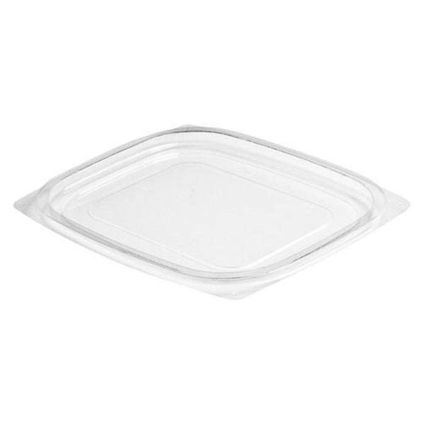 Dart C12DLR Clear Pac 8, 12, 16 oz. Clear Rectangular Plastic Lid - 1008/Case