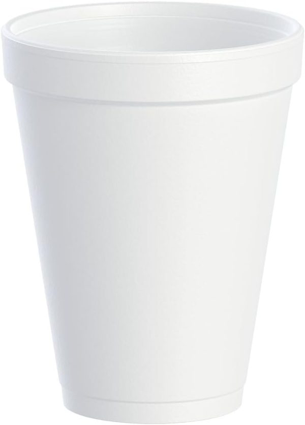 Dart 12J16 12 oz. White Customizable Squat Foam Cup - 1000/Case