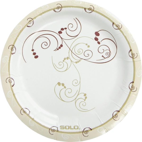 Dart Solo PL86-J8001 Symphony 8" x 6" Medium Weight Paper Platter - 1000/Case