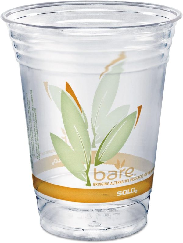 Dart Solo RTN20BARE Bare Eco-Forward 20 oz. RPET Straight Wall Cold Cup - 1000/Case