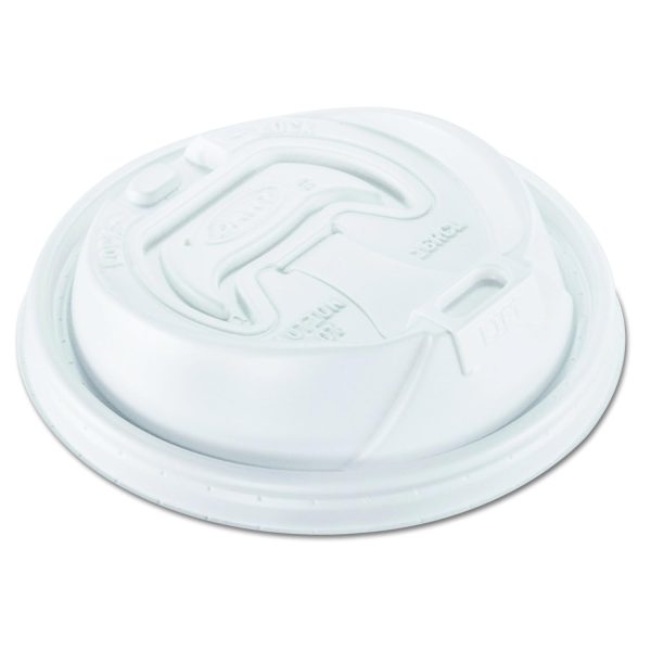 Dart 16RCL White Travel Lid with Reclosable Tab - 100/Pack