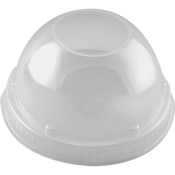 Dart 16LCD Clear PET Dome Lid without Hole - 1000/Case