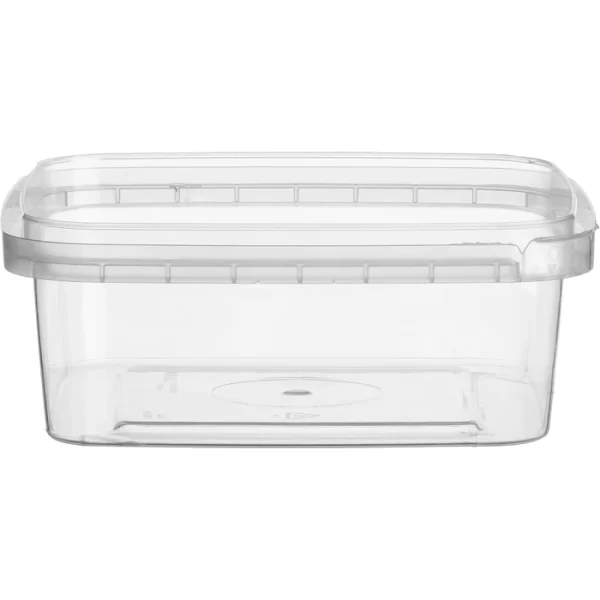 IPL 22531 Plastic Tamper-Evident SNAPPACK 8 oz. Clear 4.12" x 4.12" x 1.56" Square Microwavable Container 704/Case