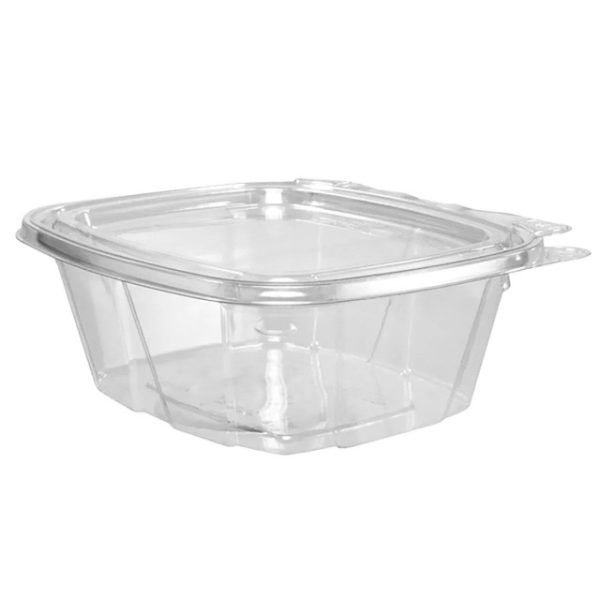 Dart ClearPac Safe Seal Tamper Resistant Food Container Base/Lid Combo, 5" x 5" x 2.5", 16 oz. | 200/Case