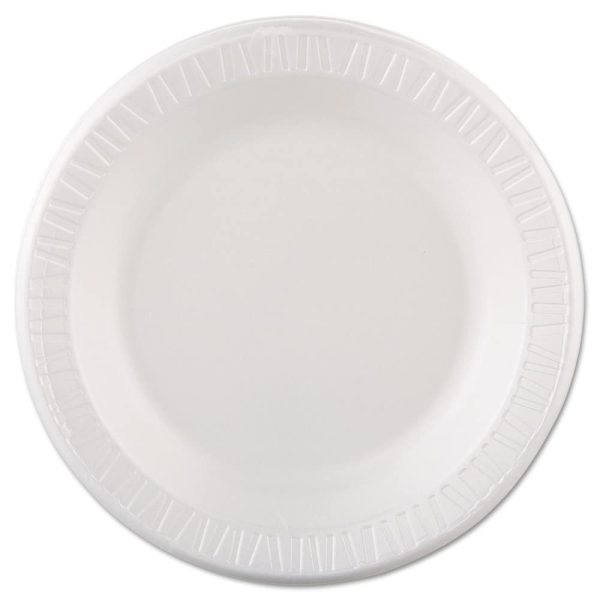 Dart Foam Round 3 Compartment Laminated Plate White, 10.25" Diameter | 500/Case