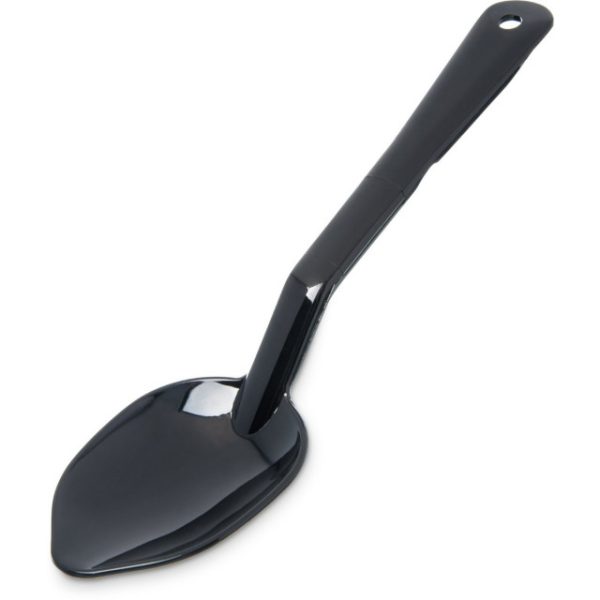 Carlisle Solid Serving Spoon Black, 11" Length x 3.25" Width, Polycarbonate | Sold Individually