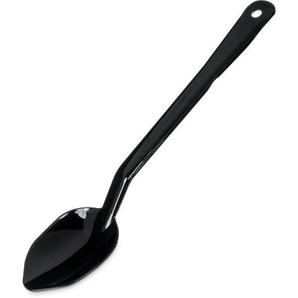 Carlisle Perforated Serving Spoon Black, 13" Length x 3.25" Width, Polycarbonate | Sold Individually