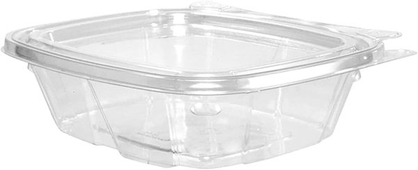 Dart CH8DEF 8 oz. ClearPac PET Tamper Resistant Rectangle Food Container | 200/Case