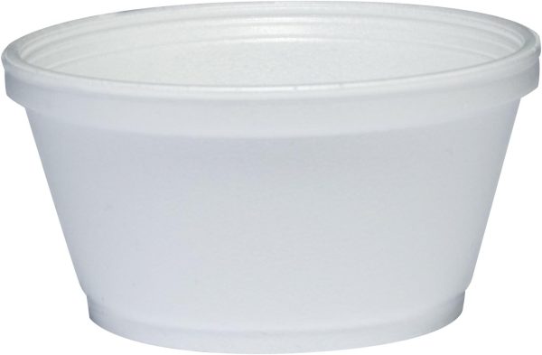 Dart 8SJ20 8 oz. White Squat Style Foam Food Container | 1000/Case