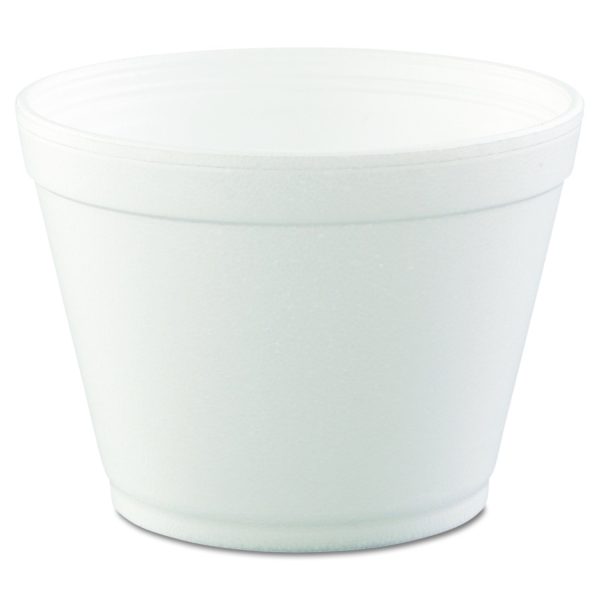 Dart 16MJ32 16 oz. White Foam Squat Bowl | 500 Per Case