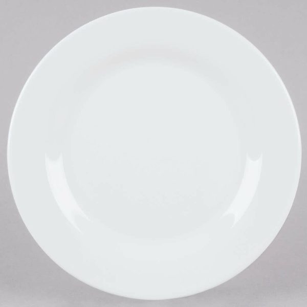 Cardinal Arcoroc Zenix Round Medium Rim Brunch Plate White, 9.5" Diameter | 24/Case