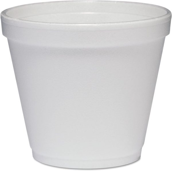 Dart 8SJ12 8 oz. White Squat Style Foam Food Container | 1000/Case