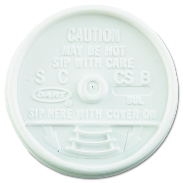 Dart 8UL Sip Thru Plastic White Cup Lid | 1000/Case