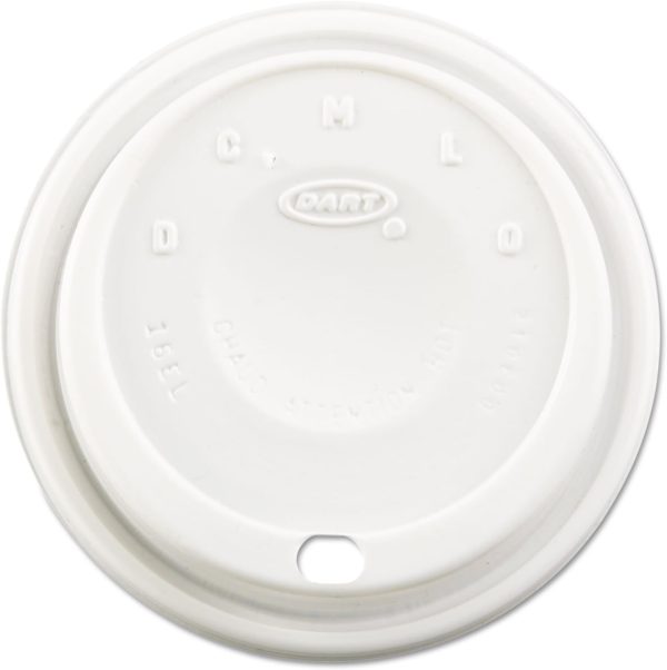 Dart 16EL Round Dome Cup Lid White, Plastic | 1000/Case