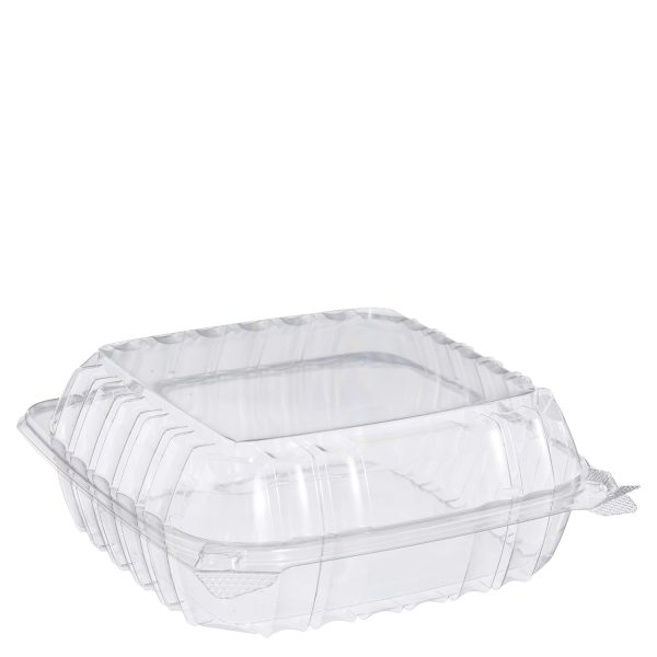 Dart C90PST3 Clear Seal 3 Compartment Medium Square Food Container | 250/Case