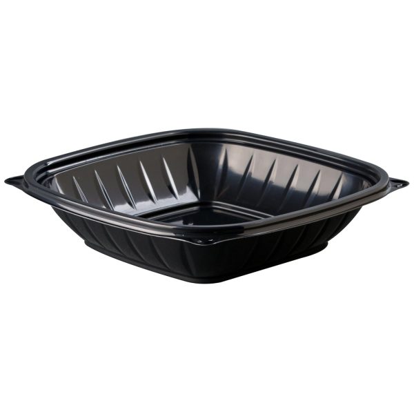 Dart B32SB 32 oz. PresentaBowls Square Polypropylene Bowl Black | 252/Case