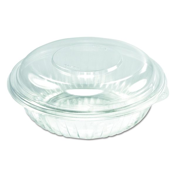 Dart C24BCD Round PresentaBowls Oriented Polystyrene Bowl with Dome Lid Clear, 24 oz.. | 126/Case