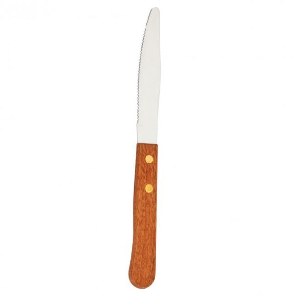 Walco Stainless Steel Steak Knife Natural Handle, 3.75" Length | 24/Box