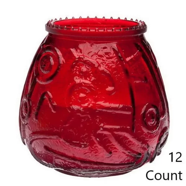Sterno Candle Lamp Euro-Venetian 45 hr Candle Red, 4.125" Diameter x 3.75" Height | 12/Case