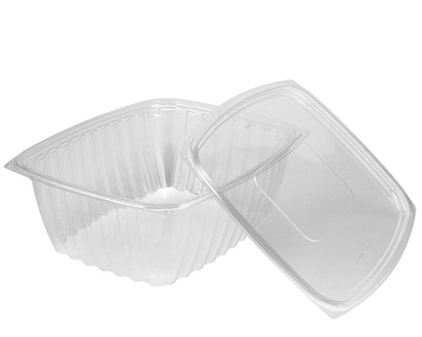 Dart C48DER 48 oz. ClearPac Plastic Rectangle Food Container Clear| 252/Case