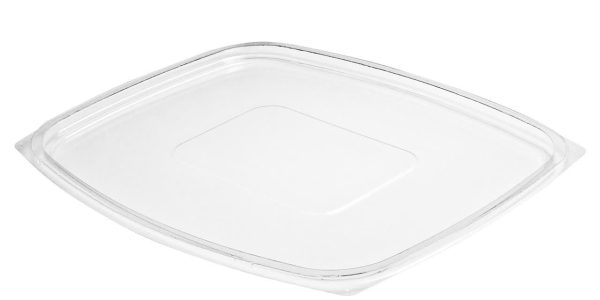 Dart C64DDLR ClearPac Unhinged, Clear Plastic Container Lid for C48DER / C64DER Containers | 252/Case