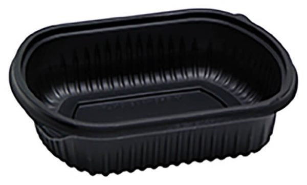 Pactiv Clearview Mealmaster Polypropylene HMR Medium Food Container Black, 16 oz. - 252/Case