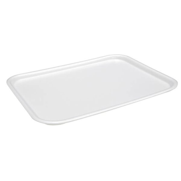 Pactiv Foam Tray White, 16" Length x 12" Width - 100/Case