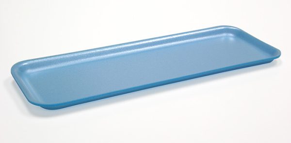 Pactiv Foam 2 Supermarket Tray Blue, 8.25" Length x 5.75" Width - 500/Case