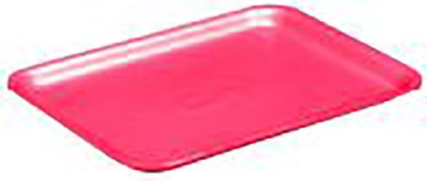 Pactiv Foam 4S Supermarket Tray Rose, 9" Length x 7" Width - 500/Case