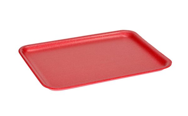 Pactiv Foam 10S Supermarket Tray Rose, 10.75" Length x 5.5" Width - 500/Case