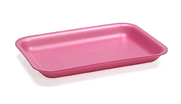 Pactiv Foam 16S Supermarket Tray Rose, 11.7" Length x 7.3" Width - 250/Case