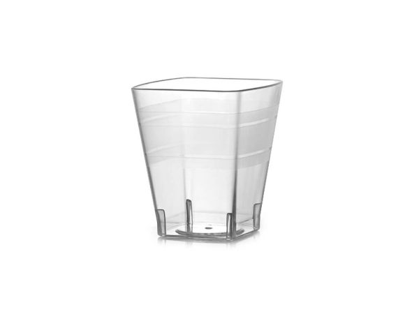 Fineline Wavetrends 1102 Clear Plastic Shot Glass 2 oz. - 18/Pack