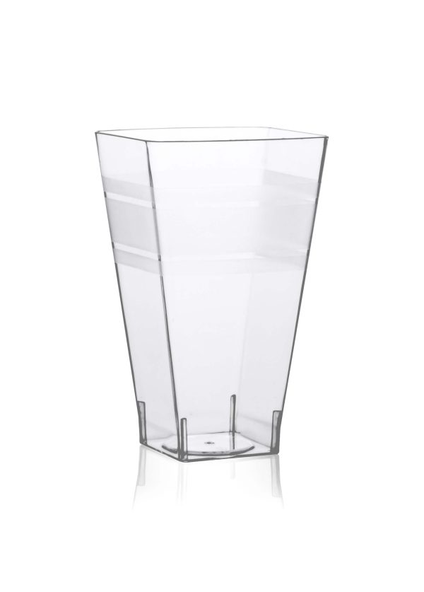 Fineline Wavetrends 1108 Clear Plastic Tumbler 8 oz. - 14/Pack