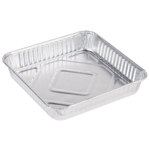 Durable Packaging 1155-35 8" Square Foil Cake Pan - 500/Case