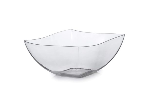 Fineline Wavetrends / Tiny Temptations 116-CL 16 oz. Clear Plastic Bowl - 80/Case