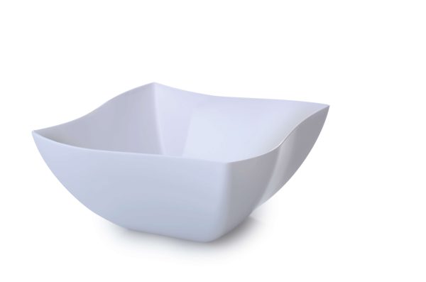 Fineline Wavetrends / Tiny Temptations 116-WH 16 oz. White Plastic Bowl - 80/Case