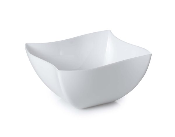 Fineline Wavetrends / Tiny Temptations 180-WH 8 oz. White Plastic Bowl - 80/Case