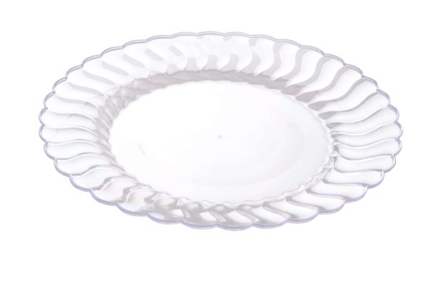 Fineline Flairware 209-CL 9" Clear Customizable Plastic Plate - 180/Case