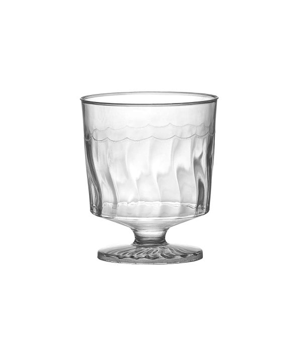 Fineline Flairware 2202 2 oz. 1-Piece Clear Plastic Wine Cup - 240/Case