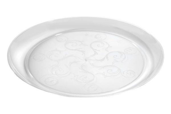 Fineline Savvi Serve 310 10" Clear Plastic Plate - 20/Pack