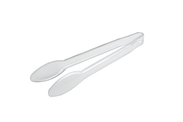 Fineline 3312-CL Platter Pleasers 12" Clear Plastic Serving Tongs