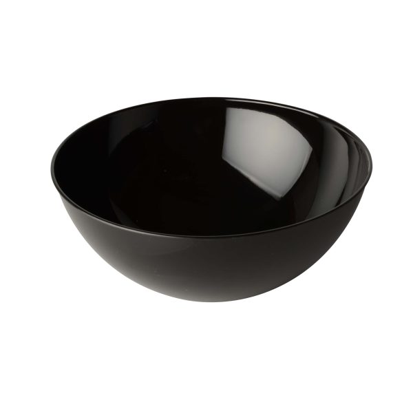 Fineline 3503-BK Platter Pleasers 60 oz. Black Plastic Round Bowl - 50/Case