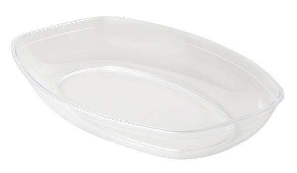 Fineline 3525-CL Platter Pleasers 1 Qt. Clear Plastic Luau Bowl - 50/Case