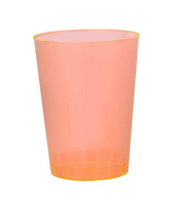 Fineline Savvi Serve 410-ORG 10 oz. Tall Neon Orange Hard Plastic Tumbler - 20/Pack