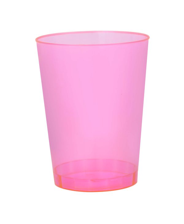 Fineline Savvi Serve 410-RD 10 oz. Tall Neon Red Hard Plastic Tumbler - 20/Pack