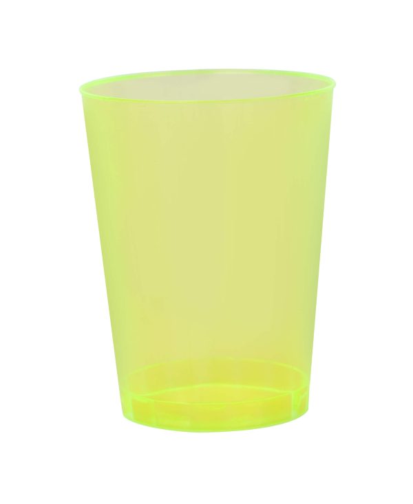 Fineline Savvi Serve 410-Y 10 oz. Tall Neon Yellow Hard Plastic Tumbler - 500/Case