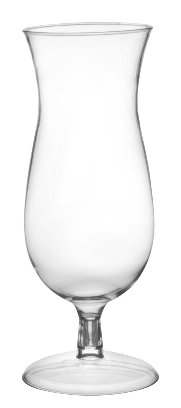 Fineline Quenchers 4515-CL 14 oz. 1-Piece Plastic Hurricane Glass - 60/Case