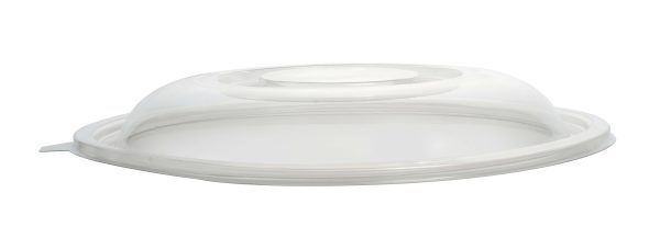 Fineline 5024-L Super Bowl Clear PET Plastic Dome Lid for 24 oz. Bowls - 100/Case